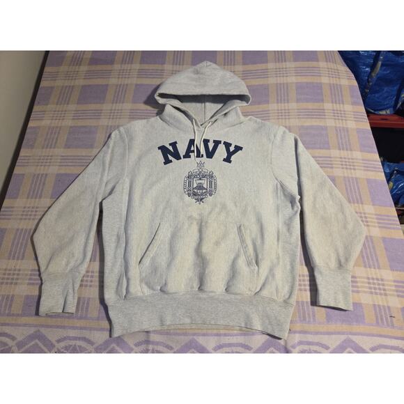 Champion Reverse Weave US Navy Issued United States Naval Hoodie Sweatshirt VTG - Picture 1 of 13